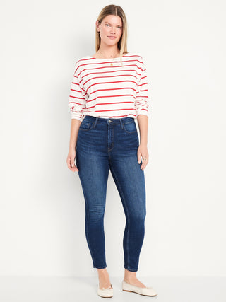 Jeans Skinny Talle Alto con Bolsillos