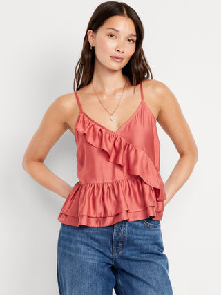 Blusa de Tirantes con Detalle Volantes