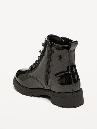 Botas de Cordones con Detalle Brillante, Niña