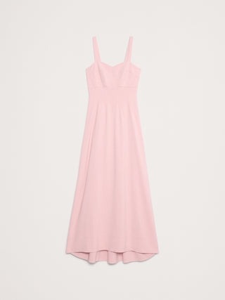 Vestido Largo con Escote Corazón de Satén