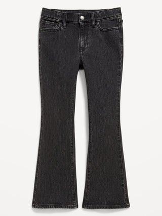 Jeans wow de tiro alto y campana para niñas.