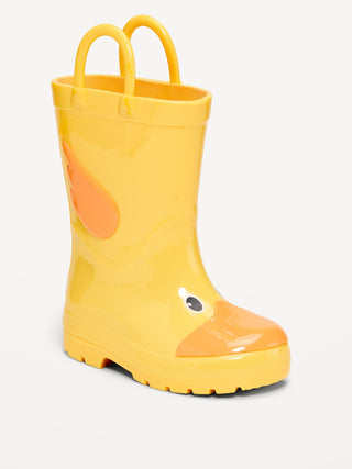Botas de lluvia gráficas altas para niños para niños pequeños.