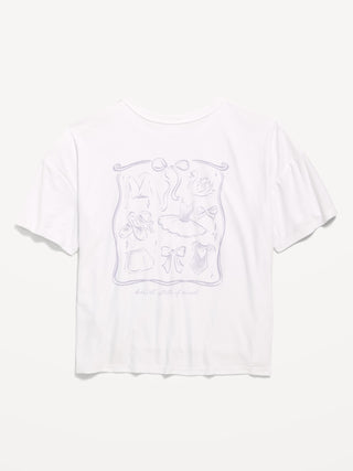 Camiseta Manga Corta con Gráfico, Niña