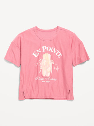 Camiseta Manga Corta con Gráfico, Niña