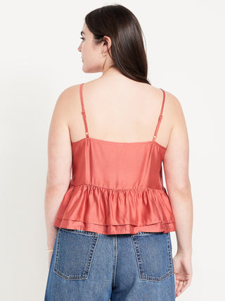 Blusa de Tirantes con Detalle Volantes