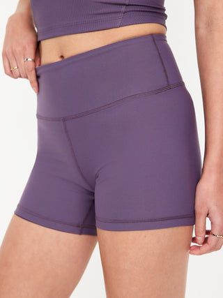 Short Biker Tale Alto con Cintura Elástica.