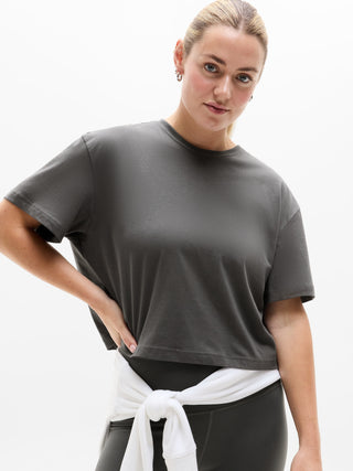 Camiseta Oversize Manga Corta de Algodón