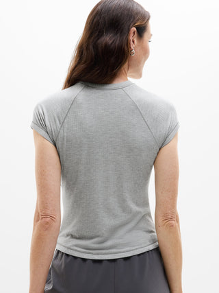 Camiseta Manga Corta de Canalé