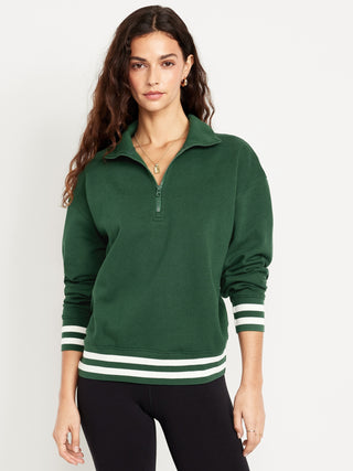 Sudadera Oversize con Zipper de Algodón