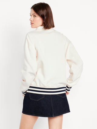 Sudadera Oversize con Zipper de Algodón