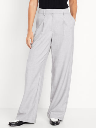 Extra High-Waisted Taylor Wide-Leg Trouser Pants.
