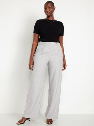 Extra High-Waisted Taylor Wide-Leg Trouser Pants.