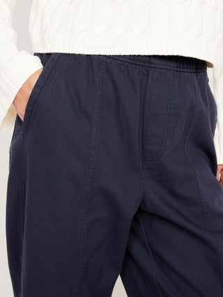 Pantalón Talle Alto con Cintura Elástica de Algodón
