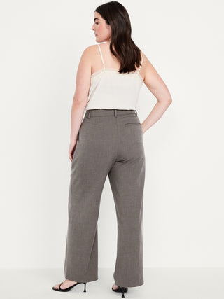 Extra High-Waisted Taylor Wide-Leg Trouser Pants.