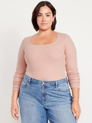 Blusa Cuello Cuadrado de Algodón