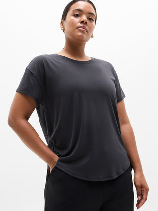 Camiseta Deportiva con Cuello Redondo