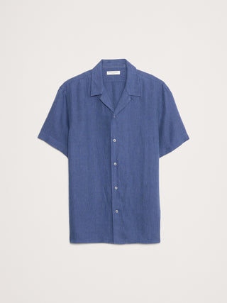 Camisa Manga Corta con Estampado de Rayas