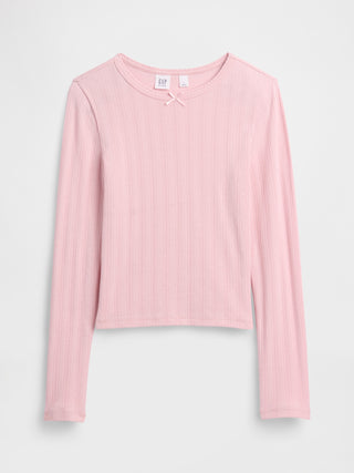 Camiseta Manga Larga de Canalé, Niña