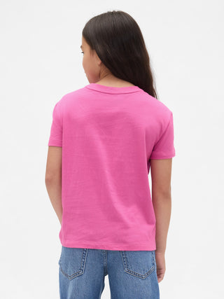 Camiseta Manga Corta con Gráfico, Niña