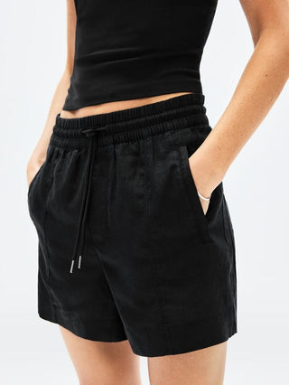 Short con Cintura Elástica de Lino