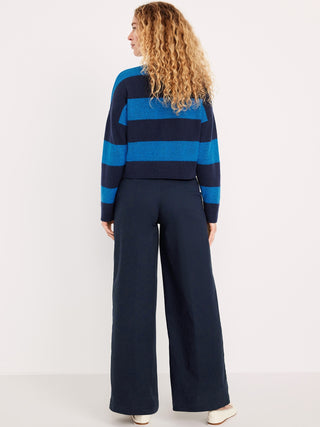 Pantalón Wide Leg Talle Alto de Algodón