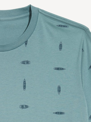Camiseta Manga Corta de Algodón con Estampado