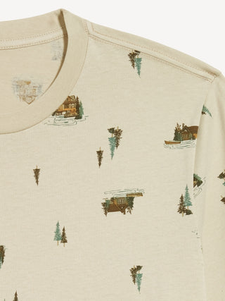 Camiseta Manga Corta de Algodón con Estampado