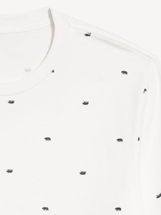 Camiseta Manga Corta de Algodón con Estampado