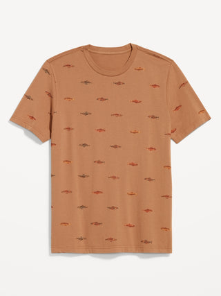 Camiseta Manga Corta de Algodón con Estampado