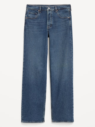 Jeans Slouchy Talle Medio con Bolsillos