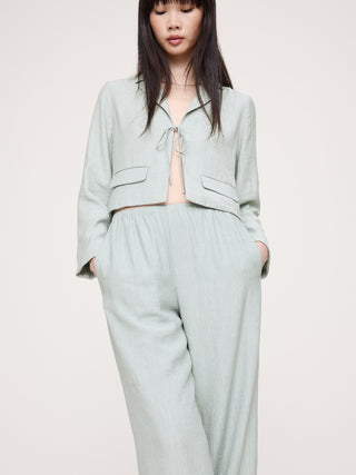 Pantalón Plisado con Cintura Elastica