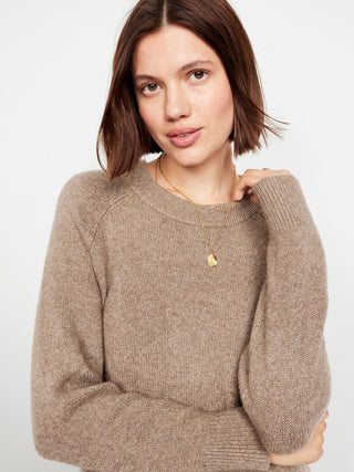 Vestido Cuello Redondo con Detalle Canalé