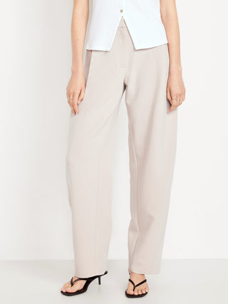 Pantalón Barrel Talle Alto con Cintura Elástica