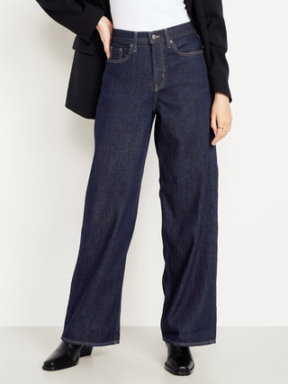 Jeans Baggy Talle Alto con Bolsillos