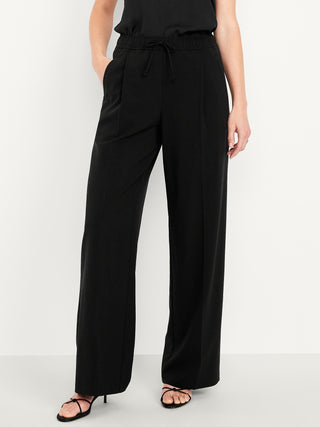 Pantalón Wide Leg con Cintura Elástica