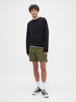 Short Talle Alto con Bolsillos de Algodón