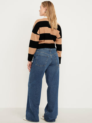 Jeans Slouchy Talle Medio con Bolsillos