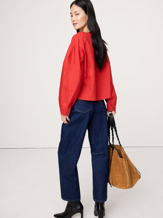 Camisa Manga Larga Oversize de Algodón
