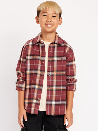 Camisa Manga Corta Estampado Cuadros, Niño