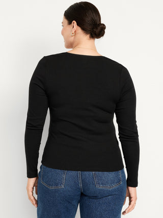 Blusa Cuello Cuadrado de Algodón