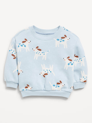 Sudadera impresa con cuello de tripulación para bebé.