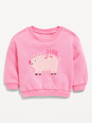 Sudadera impresa con cuello de tripulación para bebé.