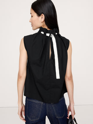 Blusa sin Mangas con Detalle Cuello