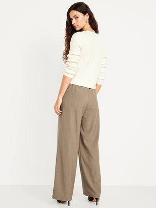 Pantalón Wide Leg con Cintura Elástica