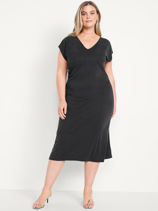 Vestido Midi con Detalle Fruncido