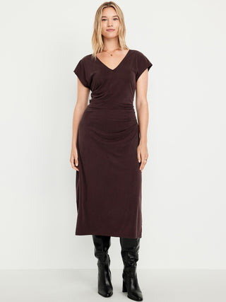 Vestido Midi con Detalle Fruncido