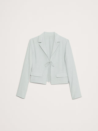 Blazer Corto con Detalle de Lazo