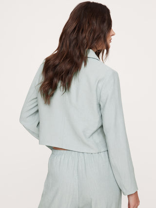 Blazer Corto con Detalle de Lazo