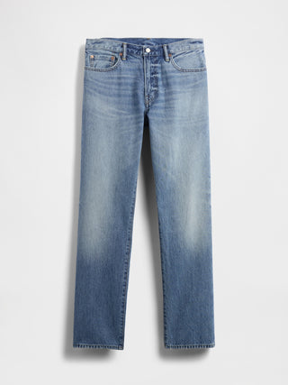 Jeans Rectos Talle Medio con Bolsillos
