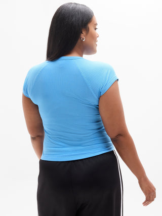 Camiseta Manga Corta de Canalé